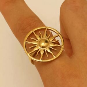 Sunburst Gold Ring